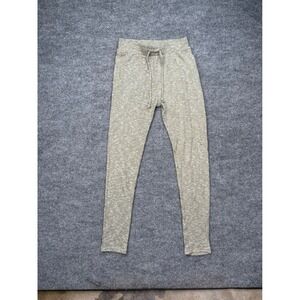 Gymshark Ribbed Knit Leggings Womens Small Olive Green Marled Lounge Pants S